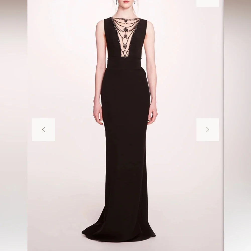 MARCHESA***Jewel Embellished Black Evening Gown***US 14,16 $895 - Picture 1 of 5